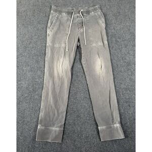 James Perse Joggers Pant Mens 2 Medium Gray Cotton Jersey Elastic Waist Pockets